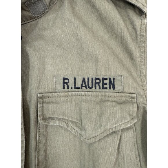 Polo Ralph Lauren Mens M65 Military Field Jacket Size Medium Talon Zipper Green - Picture 8 of 15